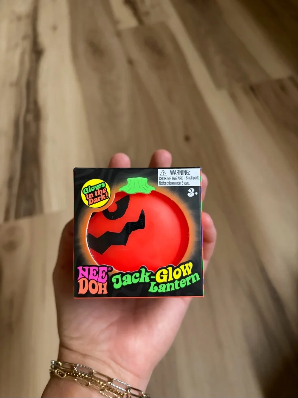 Needoh Jack-Glow Lantern Pumpkin Squeeze Toy - Orange